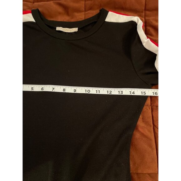 Zara Trafaluc women’s sz S Black Long Sleeve Bodycon Dress ,Red & White Striped‎ - Picture 5 of 16